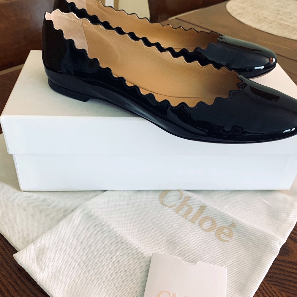 Chloe patent Ballet Leather Flats Size 7,5
